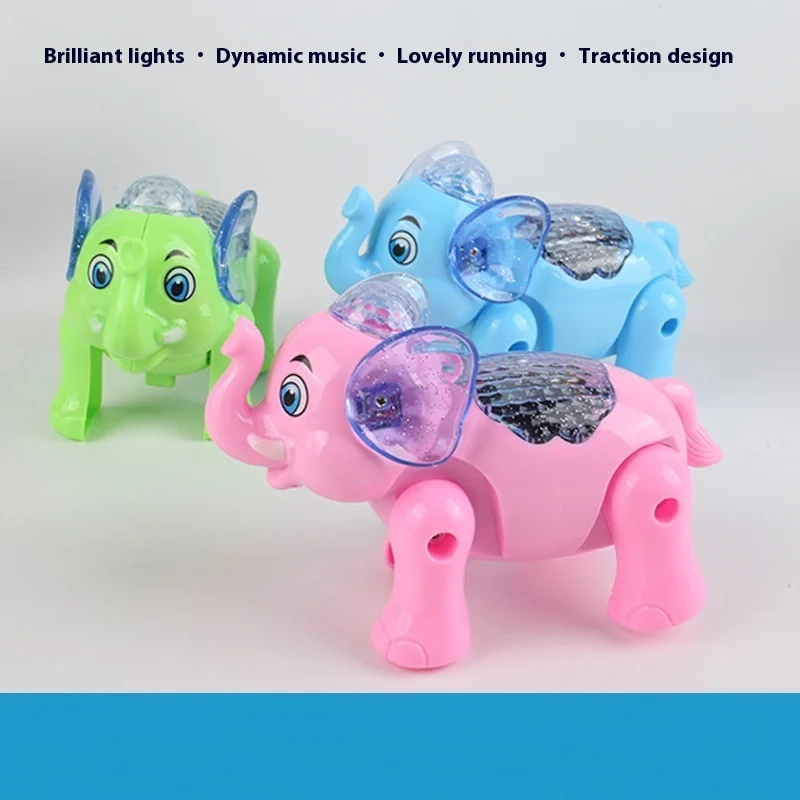 1pcs Kids Funny Lighting Walking Elephant With Music And Light Interactive Toy Kids Funny Electronics Toy Birthday Gift