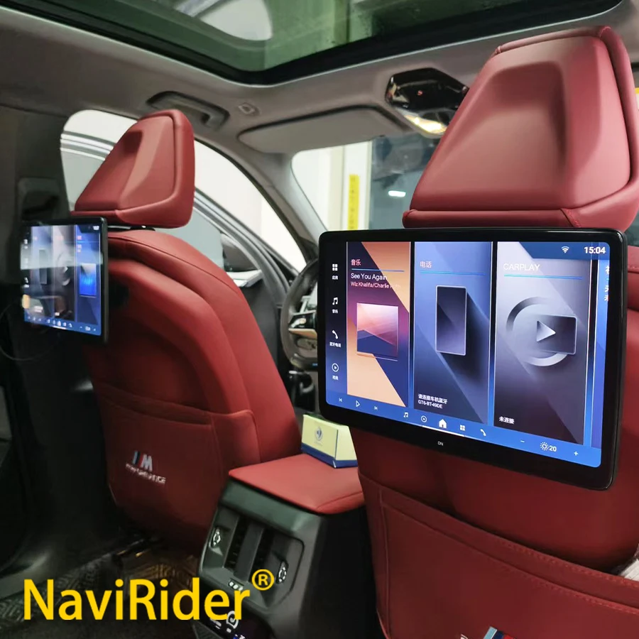 Android Touch Screen Car Headrest Monitor For BMW X5 X6 X7 Rear Seat Entertainment TV HDMI Multimedia Video Player Plug And Play