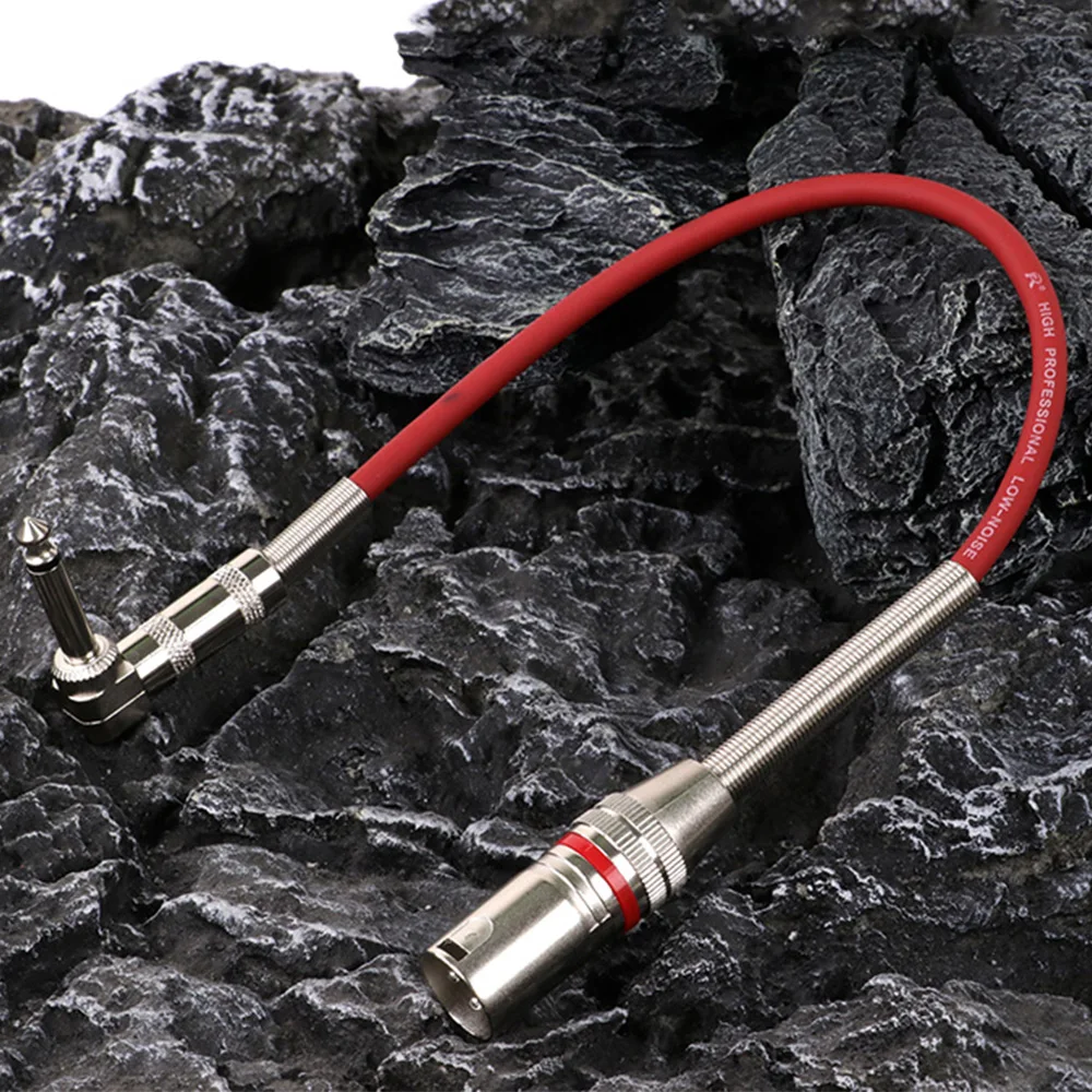 Right Angle 6.35mm Mono Jack to XLR Cable,90 Degree 1/4 Inch TS Male to 3Pin XLR Male Interconnect Cord for Soundbox Amplifier