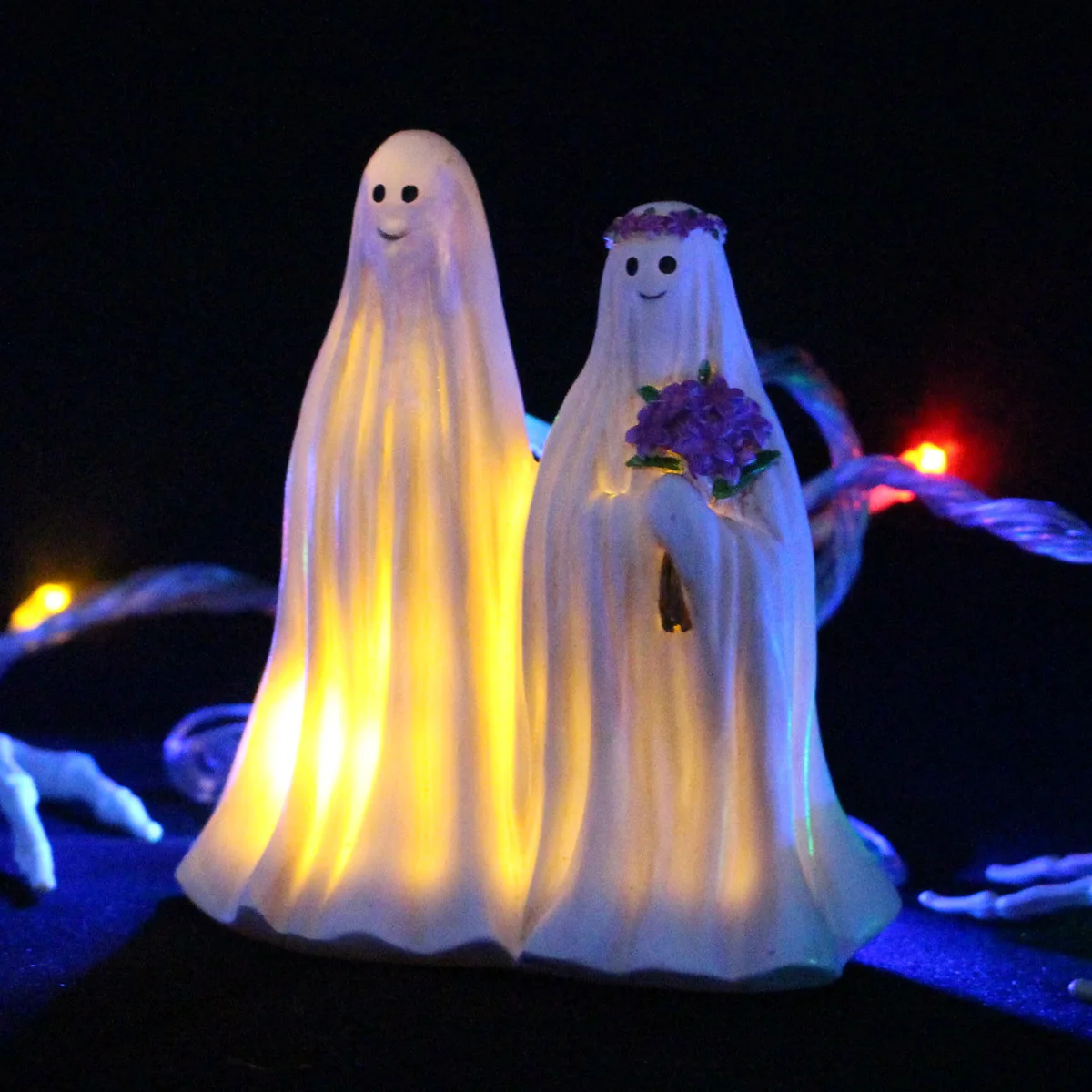 Ghost Bride & Groom Night Light - Spooky Halloween Decor