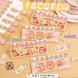 Cute Cartoon Capybara Bunny Dog Index Sticker Writable Notebook Test Paper Page Mark Classify Sticky Note Kawaii Planner Sticker