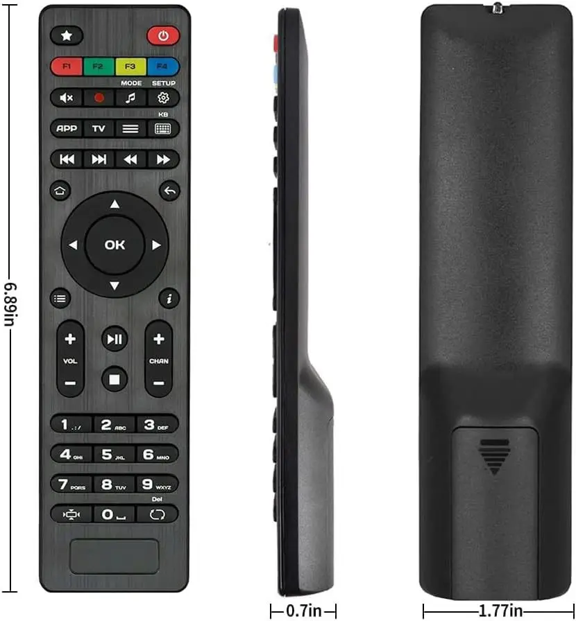 Plug & Play MAG Box Remote Control Full Playback Volume Channel Number Function Buttons