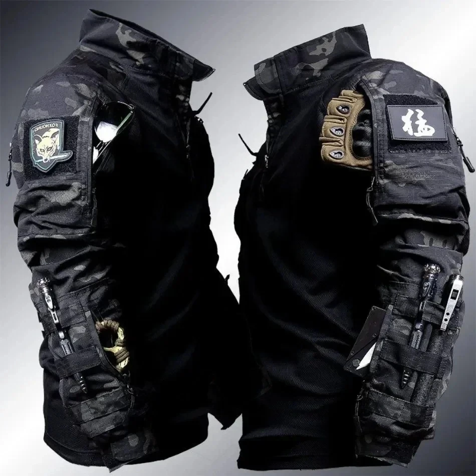 Tactical Shirts Combat Shirt Men Clothing Long Sleeve T-Shirts Breathable Airsoft wear-resisting Camo Quick-dry Paintball Tops - view 2