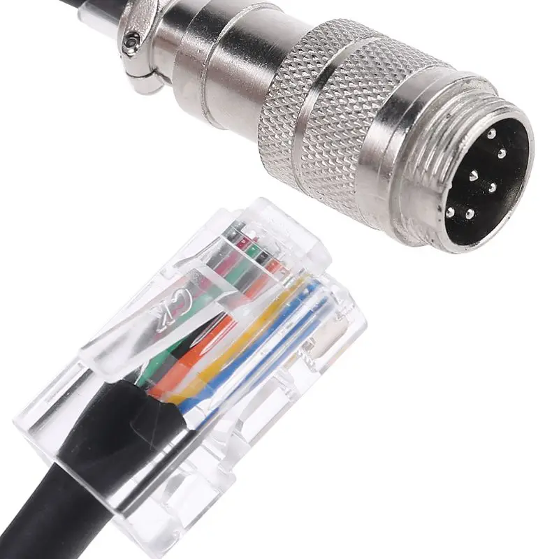 Adaptador cable micrófono con enchufe modular 8 pines a RJ-45 para micrófono Yaesu MD-200 MD-100 FT-450