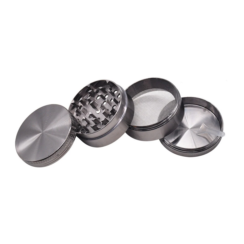 63mm Zinc Alloy Herb Grinder 4-layers Tobacco Crusher Manual Durable Spice Mills Smoking Accessories for Smoker Holiday Gifts