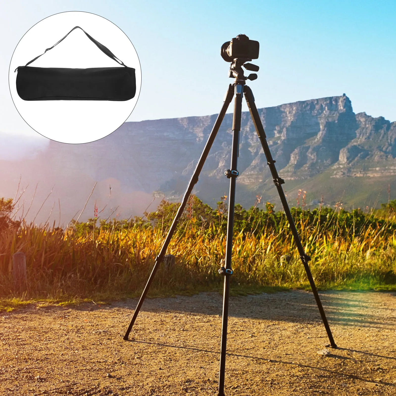 حقيبة تخزين ثلاثية القوائم مقاومة للتآكل من مادة النايلون المقاومة للرذاذ وحزام كتف واحد قابل للتعديل لحامل ميكروفون ثلاثي القوائم