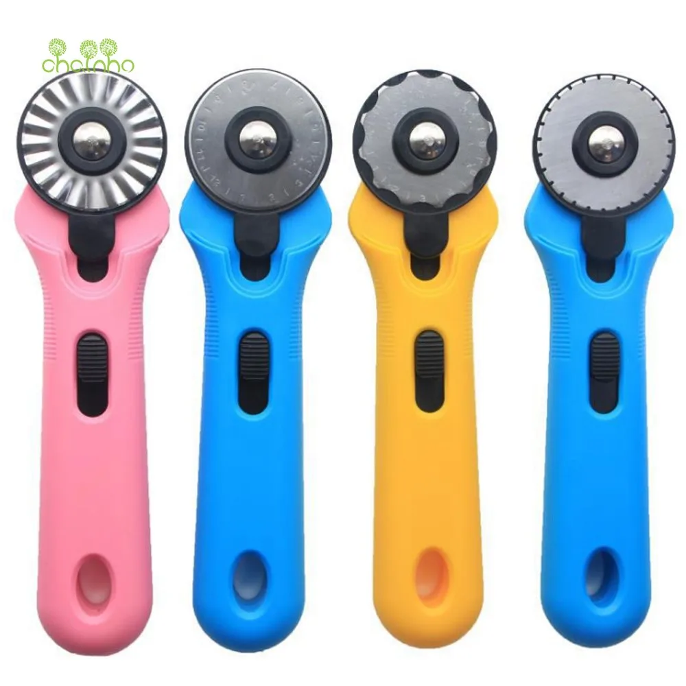 

45mm Plastic Handle Roller Cutter,DIY Sewing & Quilting Tools,Manual Rotation Cutting Knife For Paper Cloth Leather Fabric,TL21