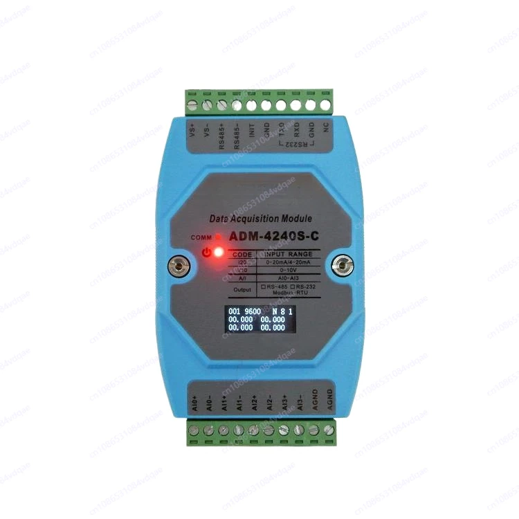 ADM-4240S-C 4-Channel Analog Acquisition Module 4-20mA 0-10V 0-20mA to 485 Current Voltage Modbus RTU