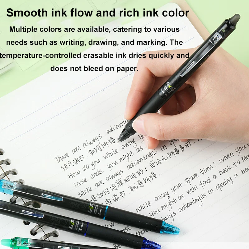 Japan PILOT Colored Erasable Pen Frixion 0.5mm Click Temperature-Sensitive Gel Pen Journaling Sketching Drafting Drawing Gadget view 6