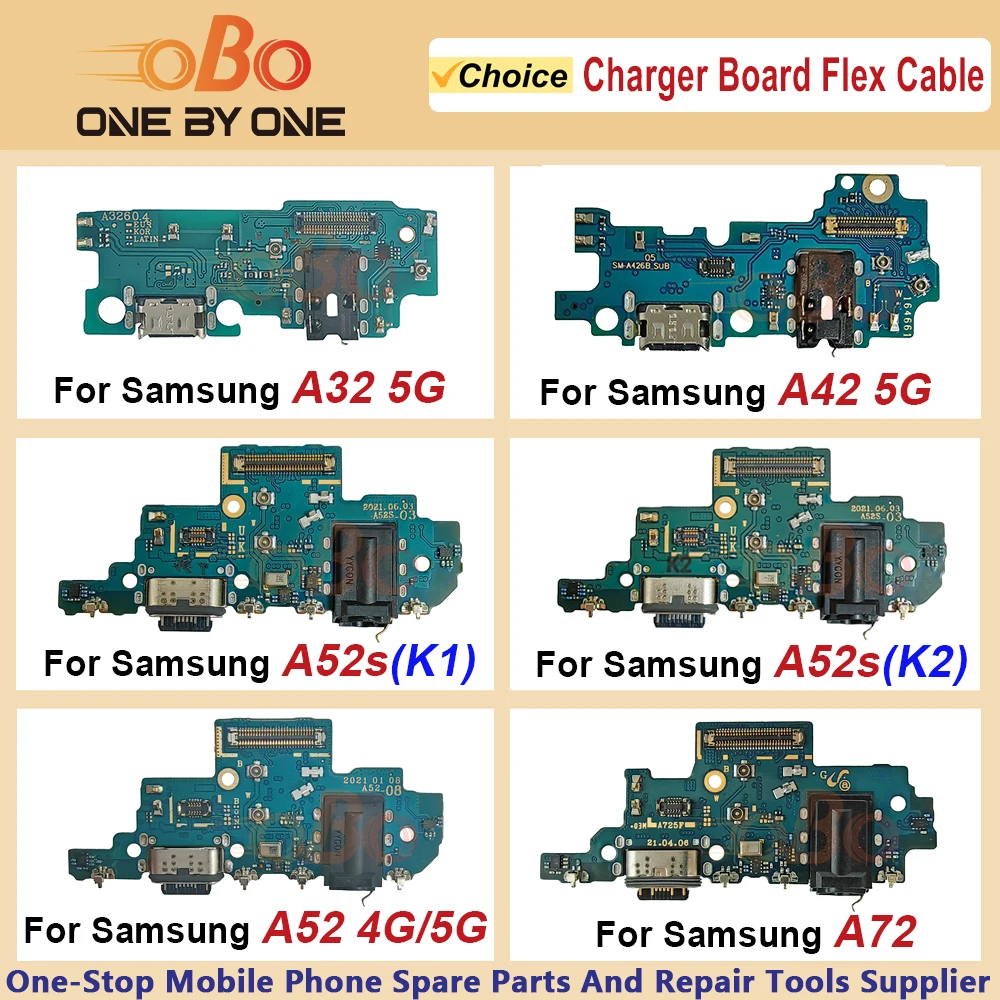 Conector de Puerto de Carga USB para Samsung Galaxy A32 A42 A52 A72 4G A52S 5G K1 K2, Placa de Carga, Cable Flexible de Reparación (1 Unidad)