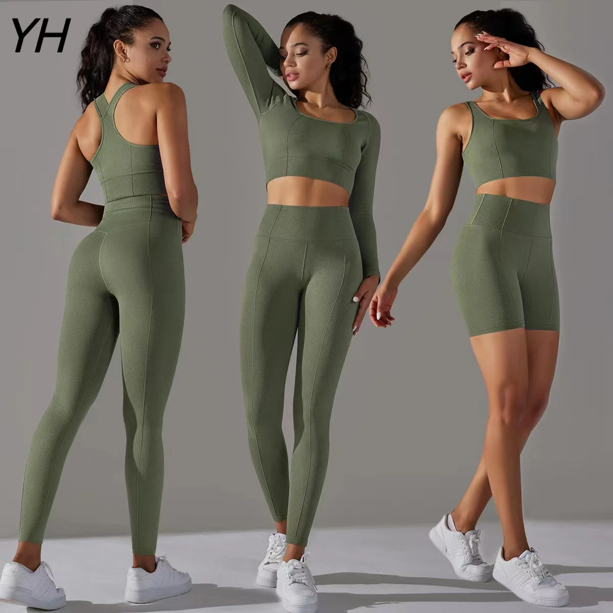 New 2pcs Seamless Yoga Set Women Gym Clothes Sportswear Yoga Suits for Fitness Gym Set Underwear Tracksuits Leggings Sports Bra