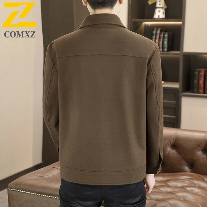 COMXZ Mens Jackets 2025 New Fashion Classic Notch Lapel Outdoor Office Comfort Jacket Adventure Durable Spring Autumn New Coat