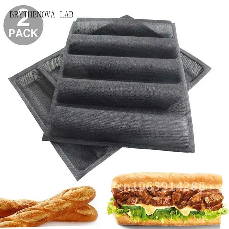 Para Forms Moldes Silicone Pan Subway Bread Form Sets/loaf Baking Non Pan Stick Food Grade Bread