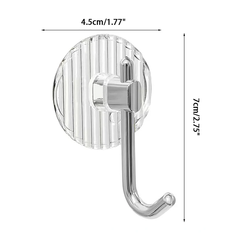 Acrylic Tranparent Multifunction Wall Hook Key Organizer Hanger Bathroom Robe Towel Rack Kitchen Hardware Hooks