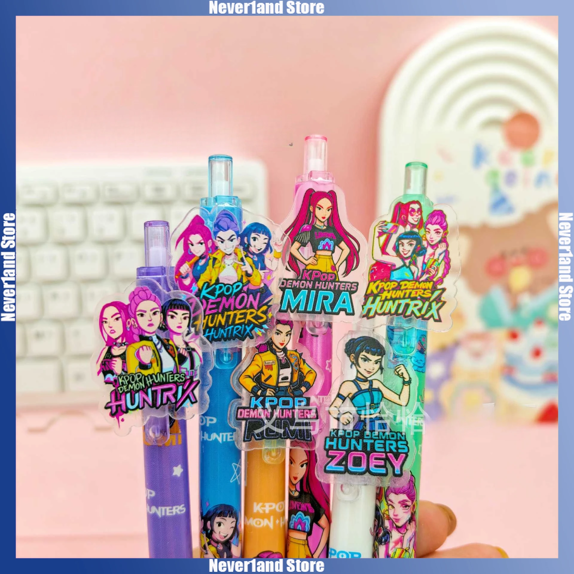 6 قطعة KPop شيطان الصيادين هلام القلم الكرتون رومي ميرا زوي الكتابة رسم هلام القلم اللوازم المدرسية القرطاسية صبي فتاة الهدايا #3