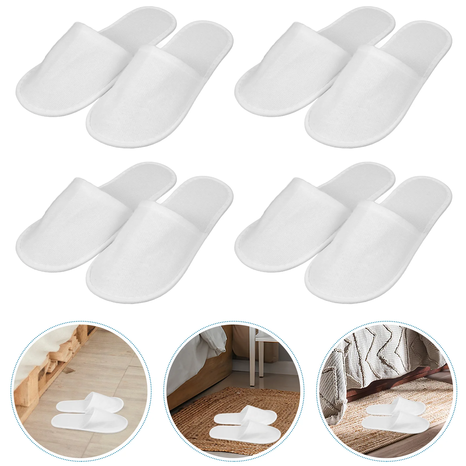 

10 Pairs Cotton Spa Slippers Lightweight Pedicure Convenient Hotel Women's Indoor for Home