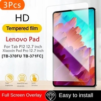 3Pcs For Lenovo Xiaoxin Pad Pro 12.7 Tablet HD Tempered Glass Film TB-370FU TB-371FC screen protective film for Lenovo Tab P12 1