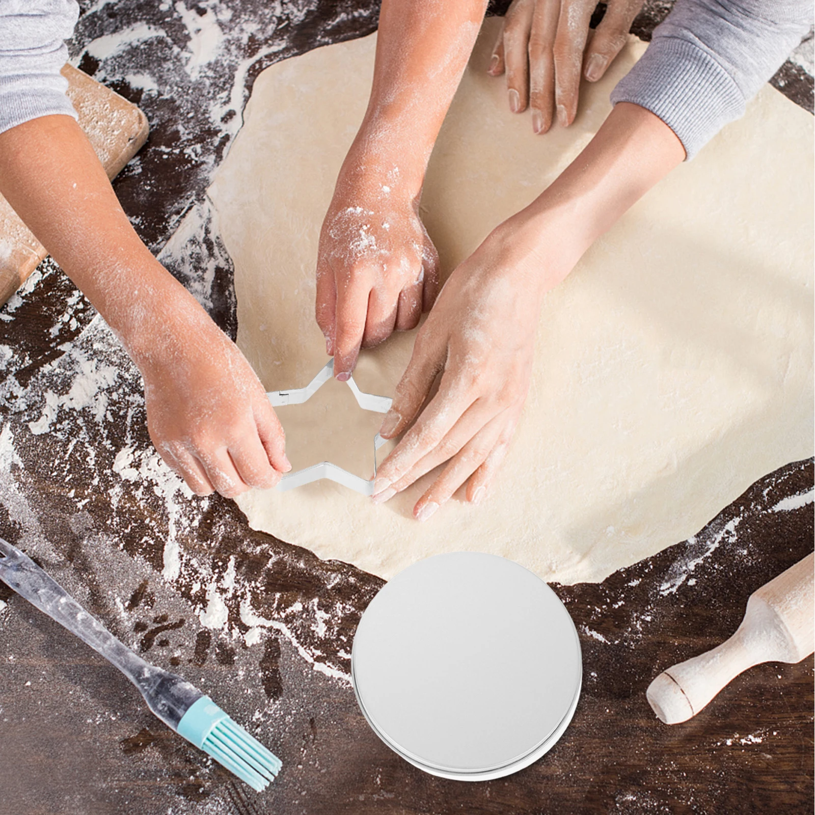 

1 set 1 Set Stainless Steel Cookie Cutters Baking Molds For Diy Fondant Chocolate Icing Decorations Holiday Wedding Party Baking