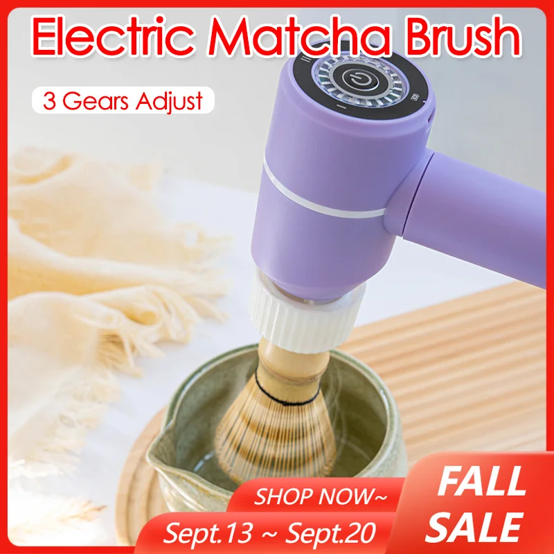 Electric Matcha Brush 3 Gears Adjustable Type-C Fast Charging Electric Whisk Device For Quickly Whisking Matcha Tea Brushes
