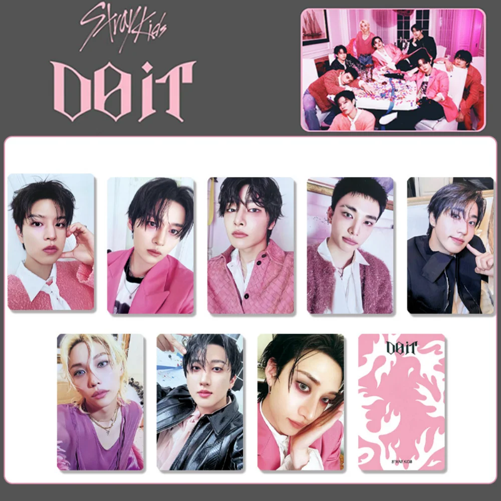 Kpop 8 pièces nouveau StrayKids DO IT Bang Chan coréen vague SK album petite carte de voeux photo LOMO carte cadeau