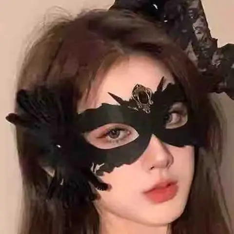 Demi-masque de princesse rétro en dentelle pour femmes, Vintage, Sexy, fleur attachée, accessoire de fête gothique, accessoire de Costume de mascarade