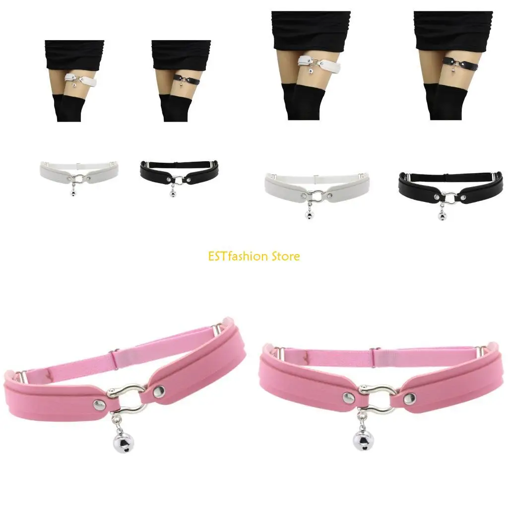 

Y5GC пояс с подвязками для бедер, готический ремень для ног, чулки, подвязки для высоких носков до бедра