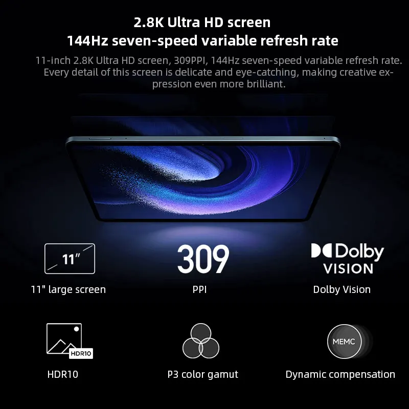 الإصدار العالمي من Xiaomi Pad 6 Snapdragon 870 128GB / 256GB ROM 144 هرتز WQHD + شاشة 11 بوصة 8840 مللي أمبير 33 وات شحن سريع Android 13 تابلت