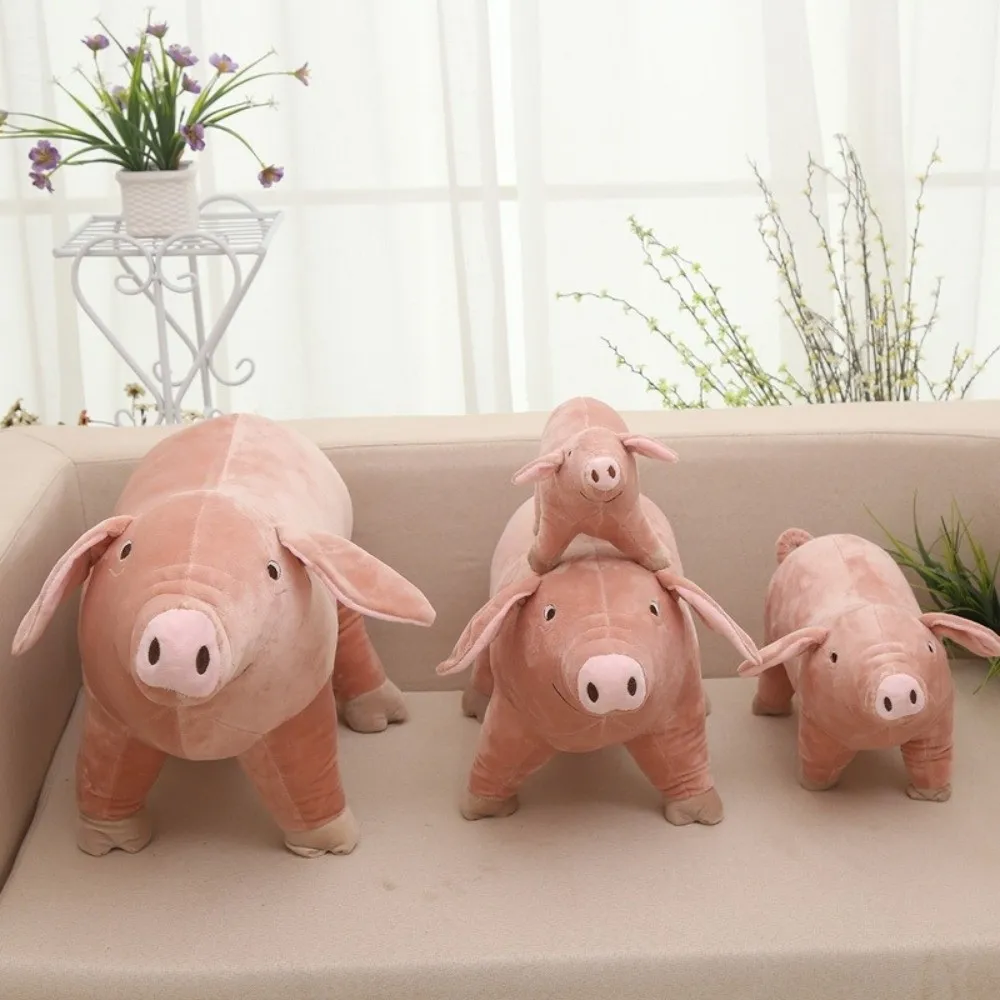 Niedliche beruhigende Plüsch-Schwein-Puppe, simuliertes 25/40/50 cm großes Umarmungskissen, Plüsch-Spielzeug für Kinder und Mädchen, Geschenk