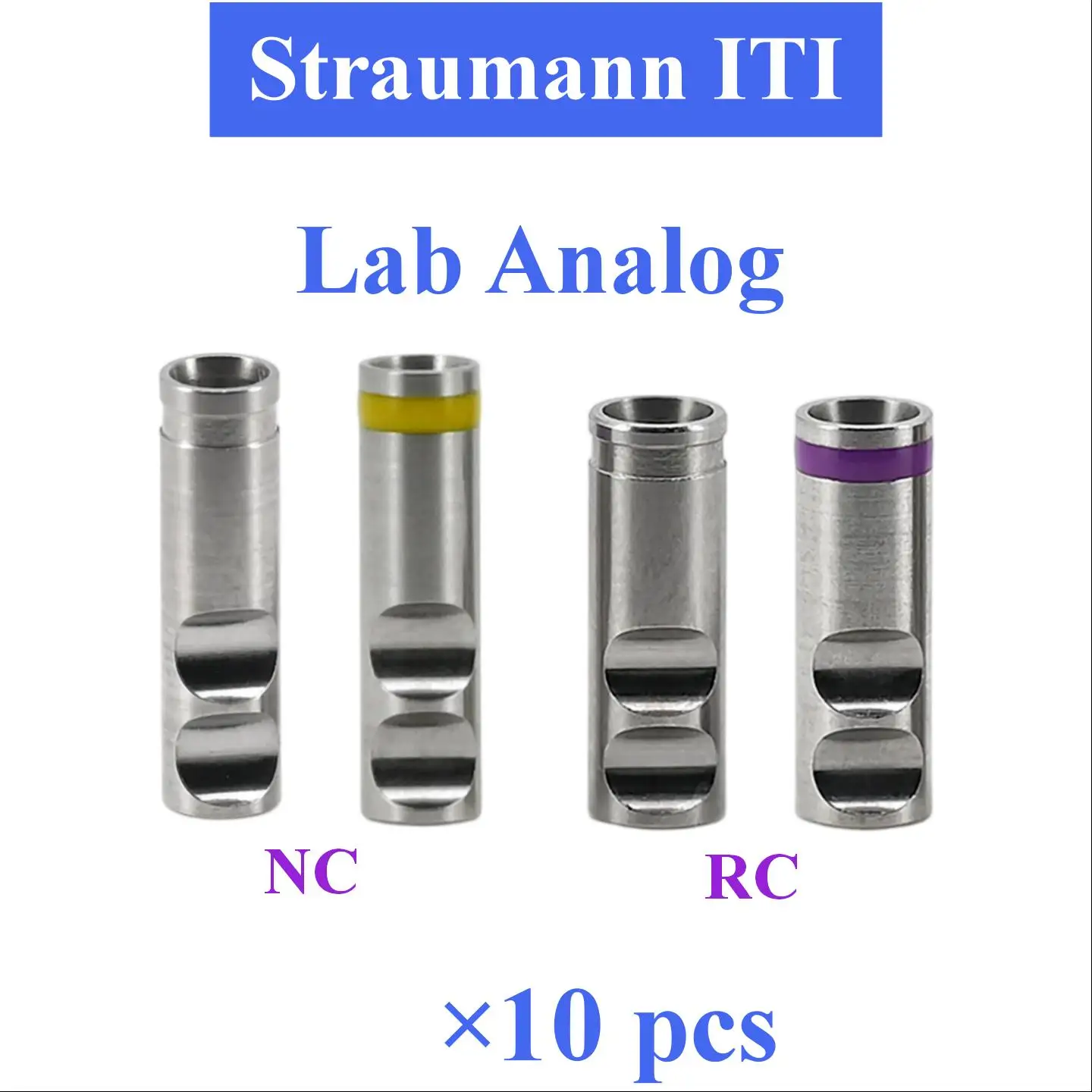 10pcs Dental Implant Lab Analog Compatible With Straumann ITI NC RC MUA Cast Plaster Model Replica Impression Prosthetics