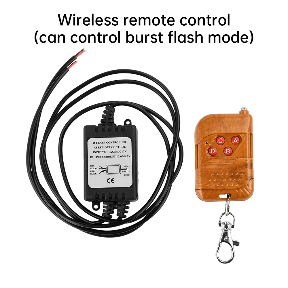 12V 120W 16 Lighting Modes Flash Controller RF Remote Control Module LED DRL Flash Controller System for Car Motorcycle