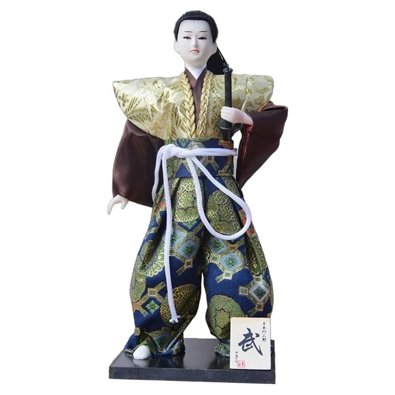 Muñecas samurais japonesas tradicionales con Kimonos en Kimonos para decoración C7AC