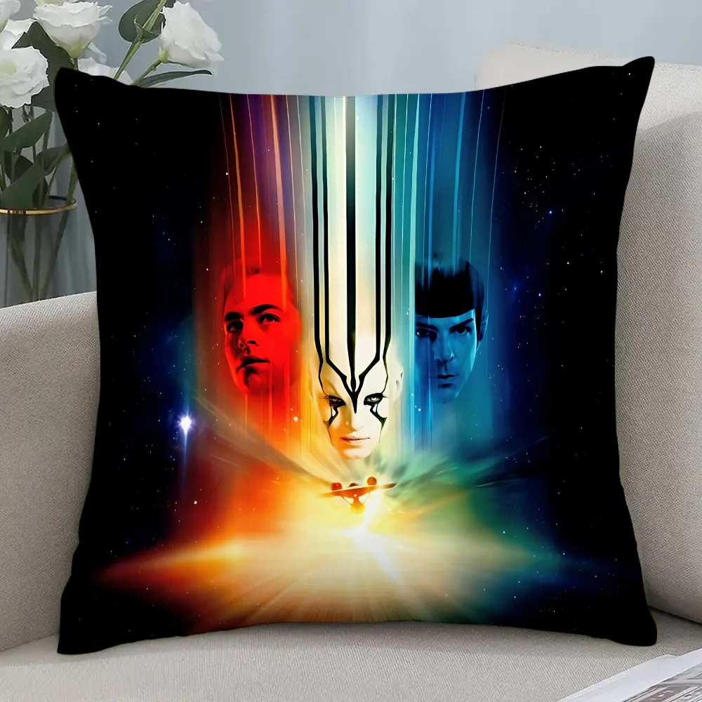 TV Series Pillow Covers Cartoon Sofa Decorative Home Double-sided Printing Short Plush Cute Cushion S-Star T-Treks Cover