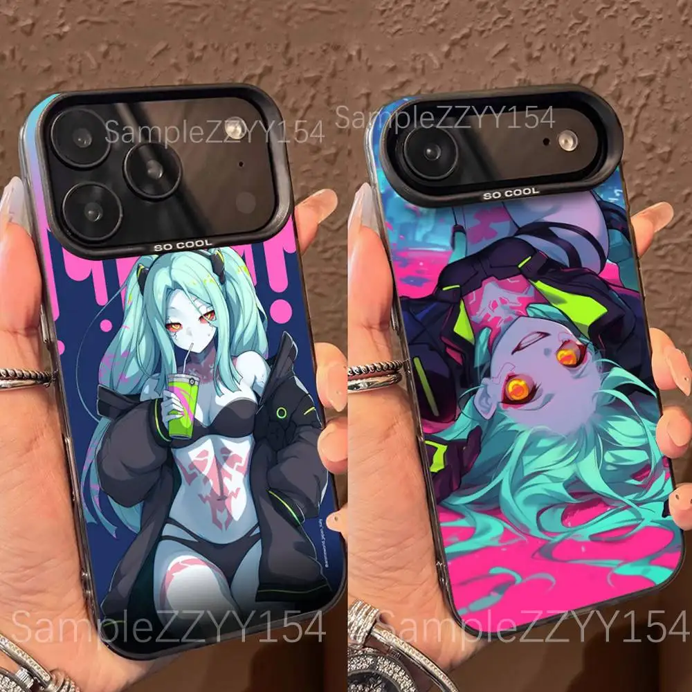 

C-CyberpunkS Rebecca Phone Case For IPhone 15,16,17,13,14,11,12,Pro,Max,Plus,E,Air,Mini Gray Matte Shockproof IMD Cover