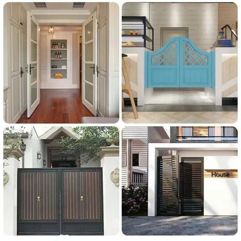 Stainless steel spring hinge 5-inch double door automatic return hinge denim door fence thickened two-way hinge