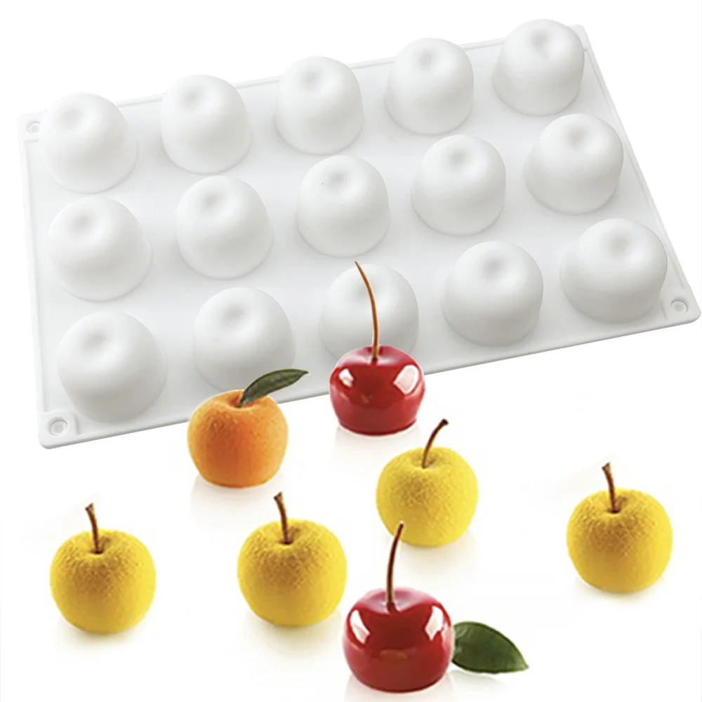 3D Apple Shape Silicone Mold Cake Molds Friut Pastry Baking Molds Mousse Ice Cream Pudding Dessert Cake Decorating Tools