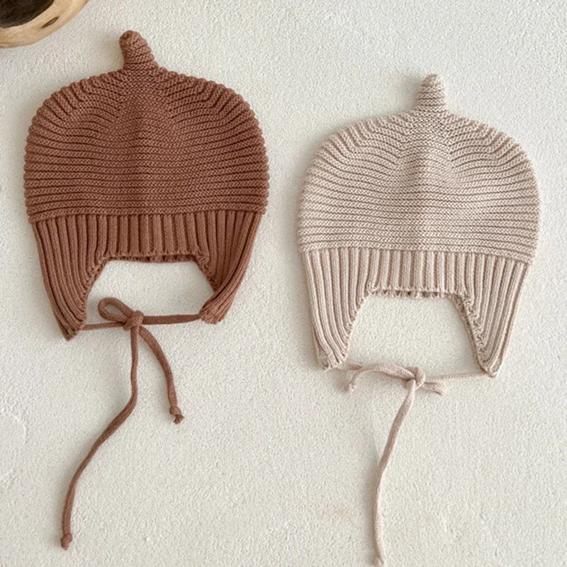 الخريف الطفل السروال القصير قبعات الملابس مجموعات الوليد فتاة الصبي محبوك حللا وتتسابق الشتاء طويلة الأكمام طفل رضيع وزرة 2 قطعة