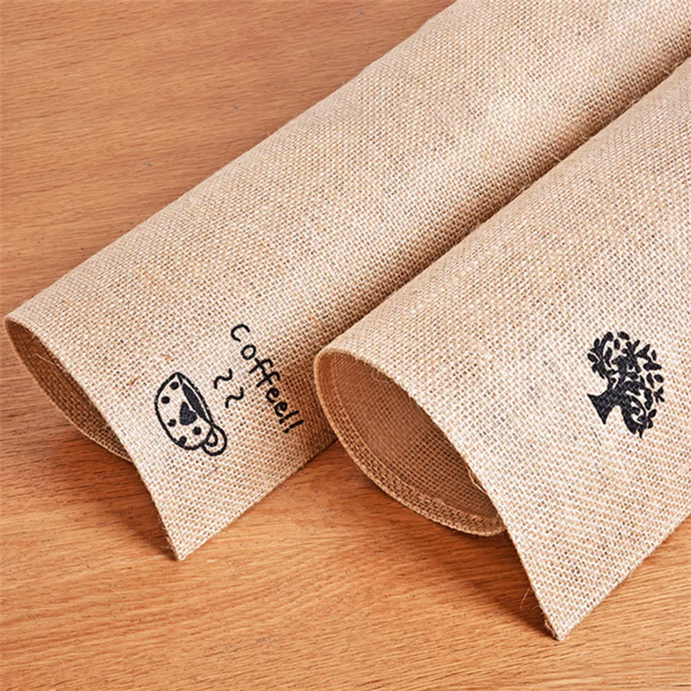 4 قطعة سميكة مقاوم للماء الجوت الجدول حصيرة العزل تحديد الموقع مستطيلة الغذاء تخدم حصيرة واقية غطاء طاولة طعام مكافحة تحرق