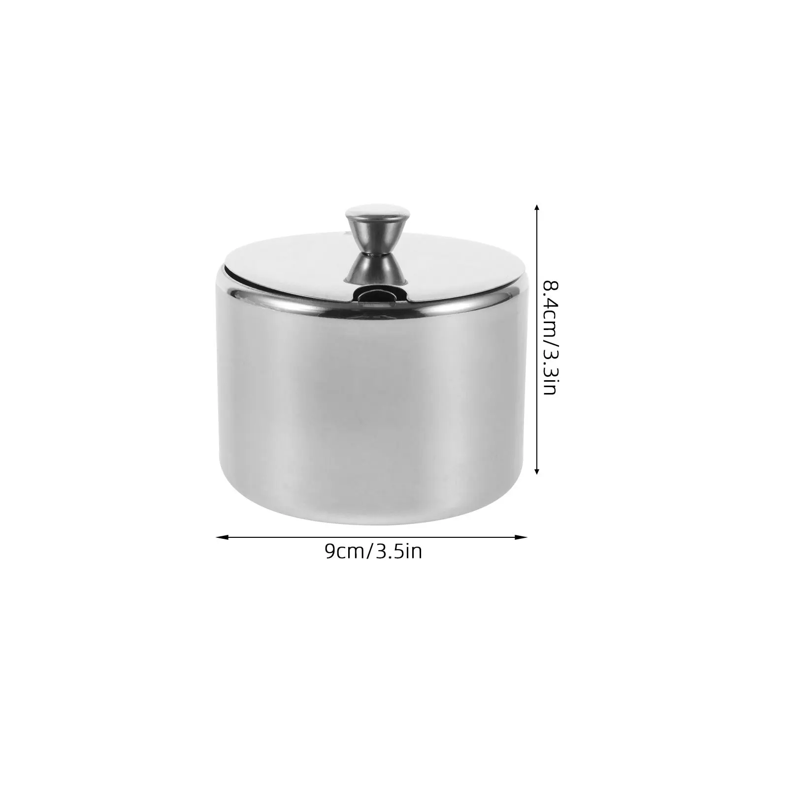 Jarra de açúcar de aço inoxidável com colher, recipiente multiuso para armazenamento de temperos, jarra de condimentos de cozinha, especiarias reutilizáveis