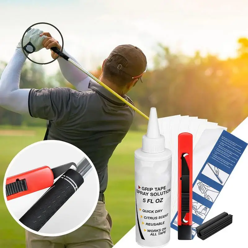 Golf Club Regrip Kit Golf Grip Repair Tool Kits Golf Equipment With Strong Adhesive Grip Tape For Golf Novices Professions And