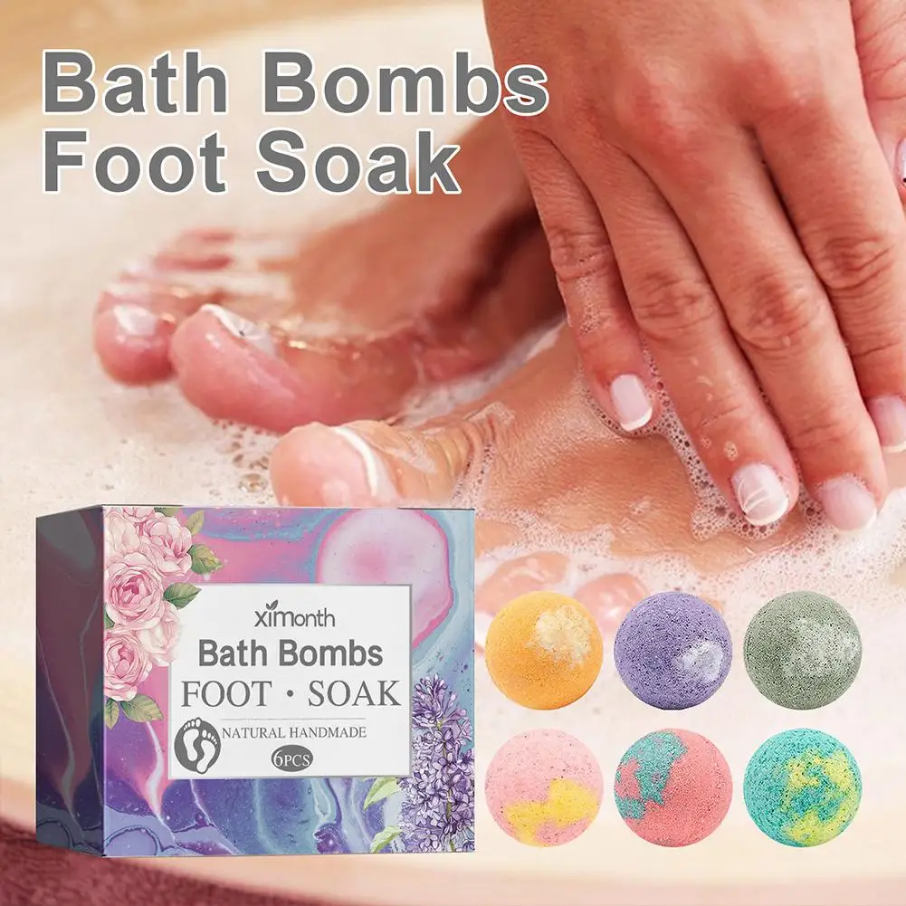 Sdotter 12Pcs Herbal Essential Oil Bubble Bath Ball Gift Spa Ball Foot Natural Handmad Bath Organic Mini Bath Bombs Bathing X6H2