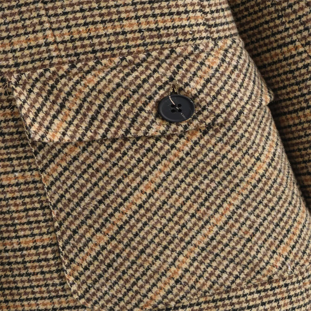 Winter New Women's Fashion Versatile Design Thousand Bird Grid Suit Jacket