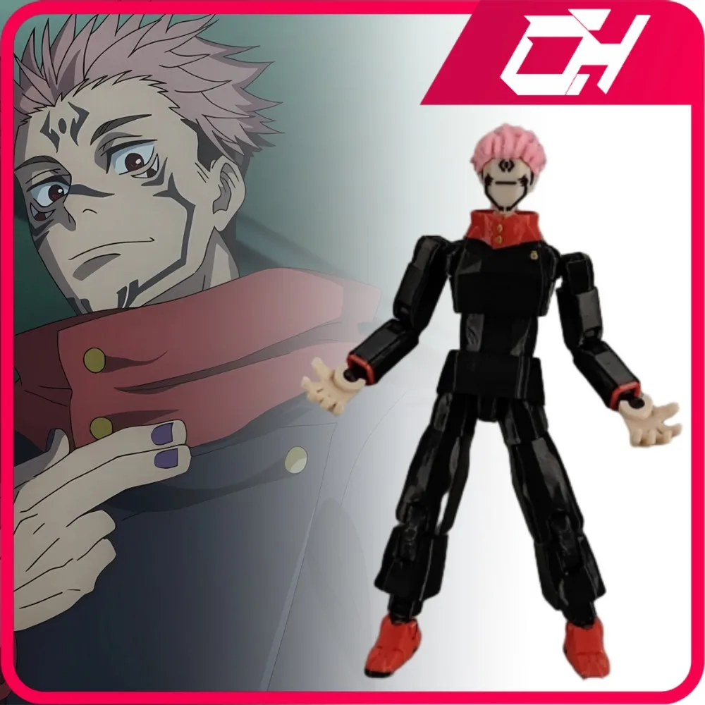 10 ซม.3D การพิมพ์ Itadori Yuji Sukuna Jujutsu Kaisen อะนิเมะอุปกรณ์ต่อพ่วง ABS เปลี่ยนหัว Action Figure เดสก์ท็อปของเล่นของขวัญ