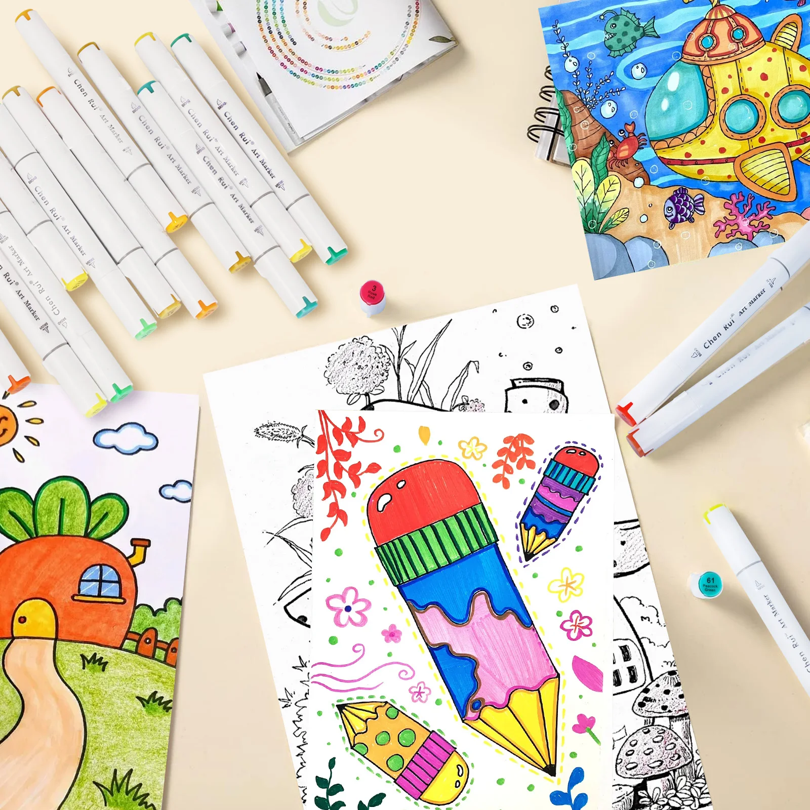 Dual Tip Art Marker Set 2
