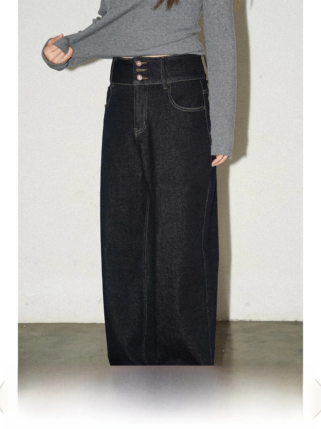 

Джинсы JINGU с высокой талией, на пуговицах, с флисовой подкладкой, прямого кроя, женские, зимние, модные, универсальные, со средней/высокой талией, прямого кроя