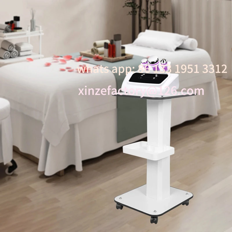 تخصيص 3 الطبقة الجمال المتداول عربة 360 درجة الدورية المهنية المحمولة صالون حلاقة المتداول عربة عربة التجميل #3