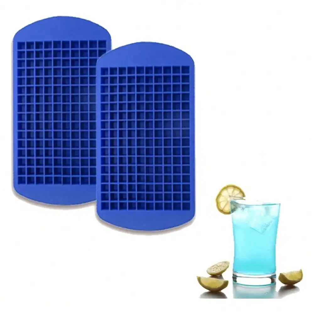 

Tiny Cavity Silicone Ice Cube Tray (2 Pack) - Small Mold For Freezer, Cocktails - Stackable, BPA & Odor Free (Red)