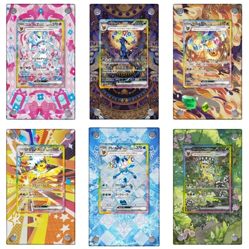 

Pokemon Sylveon Card Brick Eevee Espeon Umbreon Glaceon PTCG Акриловые фигурки игрушек DIY Аниме Коллекция игр Стойка для выставки товаров