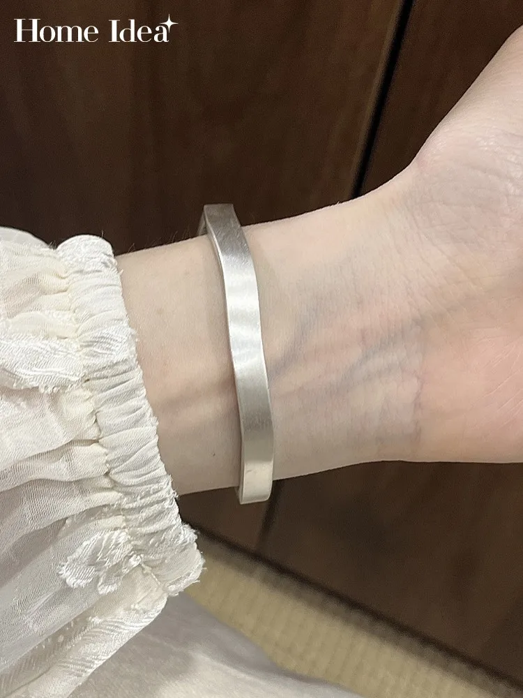 

Новый модный женский браслет в форме волны из стерлингового серебра 999 пробы, винтажный элегантный женский изысканный ювелирный браслет высокого качества, регулируемый.