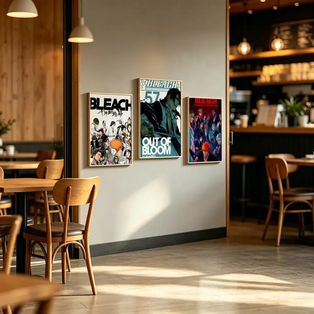 anime Bleach Thousand-Year Blood War Poster Waterproof HD Unframed Self-Stick Decor Wall Art for Home Room Decoration Gift