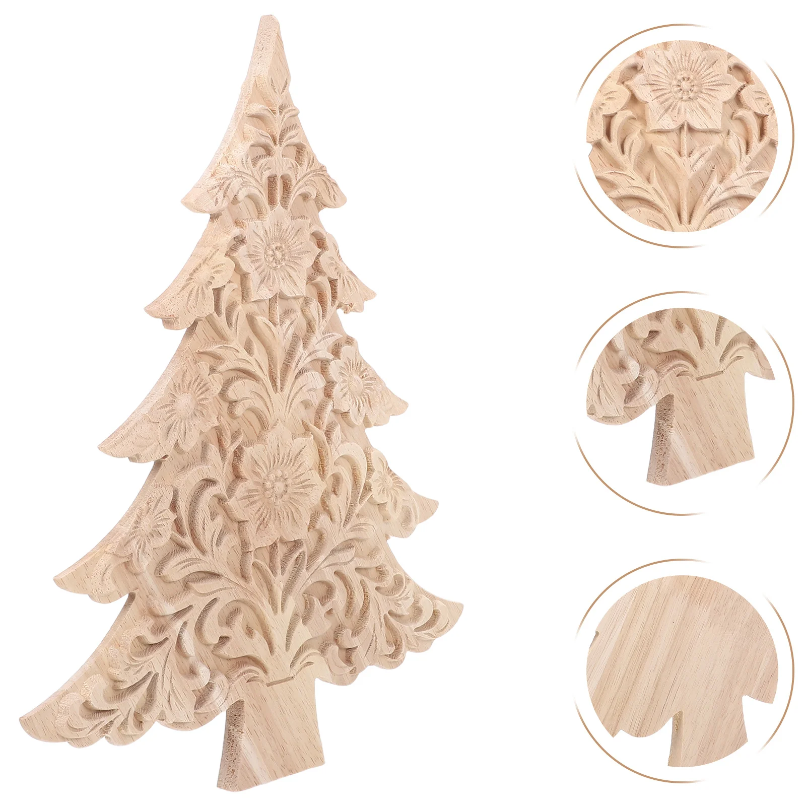 

Unfinished Wooden Christmas Tree Decorations Rustic 3D Cutouts DIY Craft Projects Tabletop Mantel Holiday Centerpieces